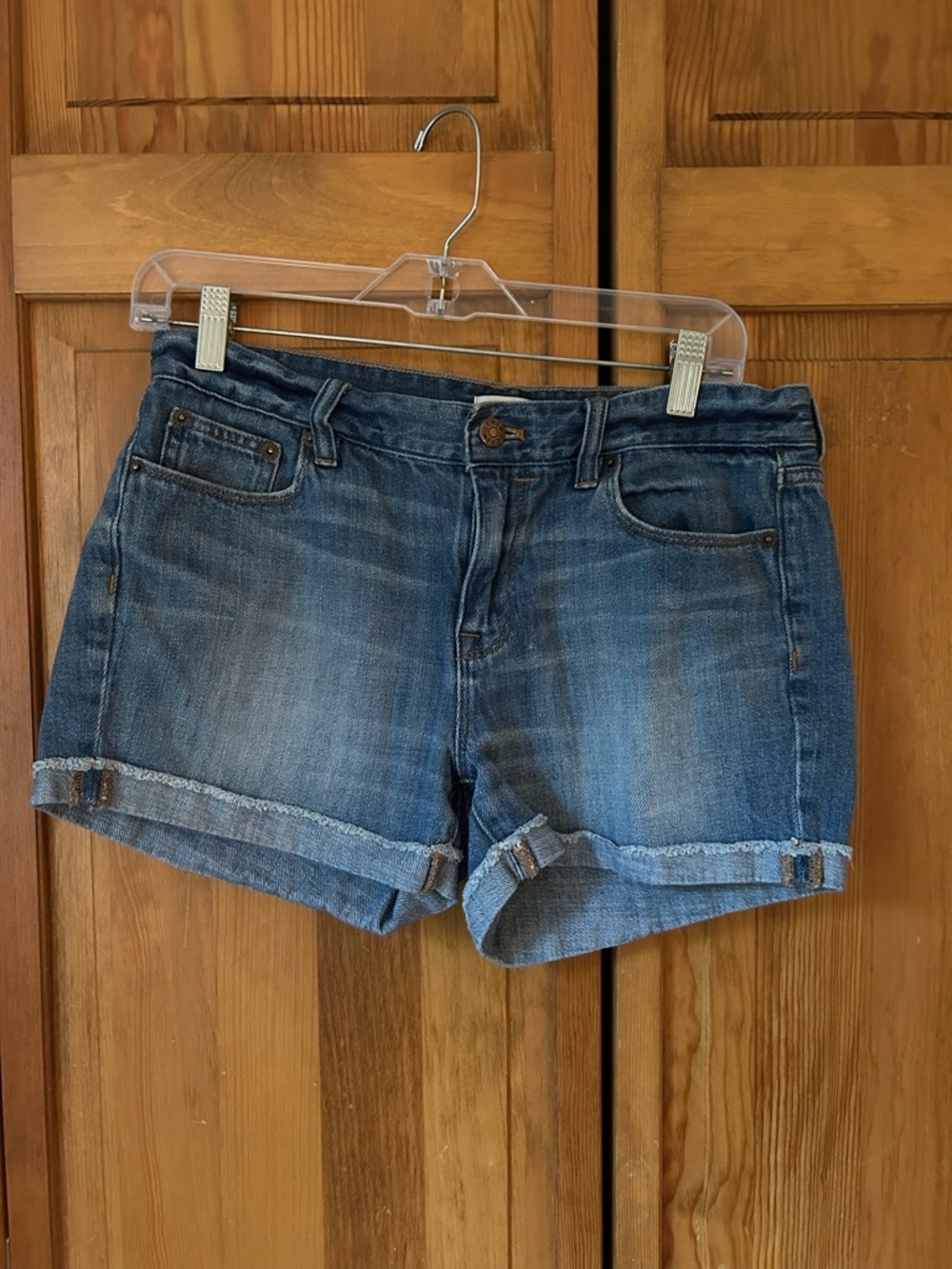 J. Crew Rolled Hem Denim Shorts - Medium Blue
